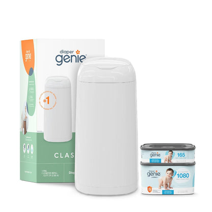 Diaper Genie Juego de regalo clásico de cubo de pañales | Control d...