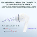 Auriculares inalámbricos A40 Pro, auriculares Bluetooth de 50 horas de reproducción, micrófono integrado con cancelación de ruido con funda de carga, auriculares Bluetooth con sonido estéreo