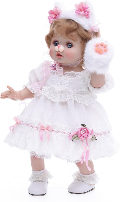 Cloveray Muñeca Bebé, Muñeca Reborn Toddler Realista de 18 Pulgadas...