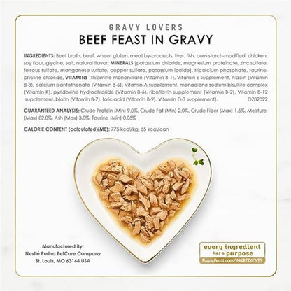 Fancy Feast Purina Gravy Lovers Poultry and Beef Grilled Gourmet We...