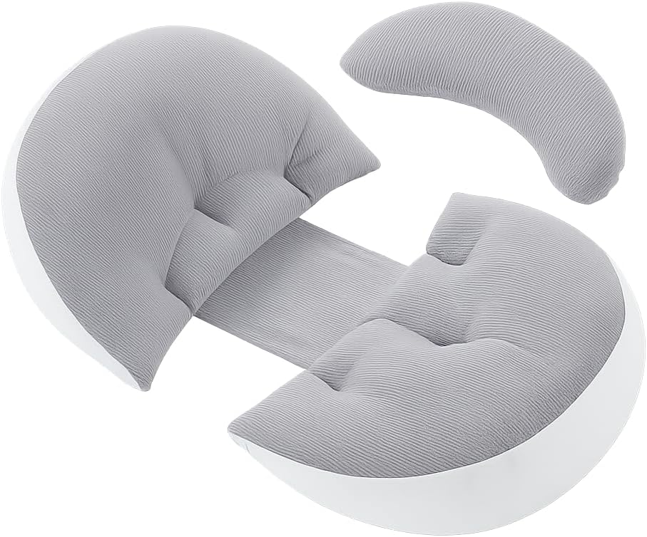 PandaEar Almohada de Embarazo Cuña para Dormir, Soporte Corporal de...