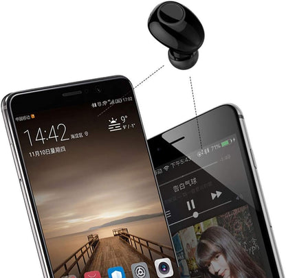 Auricular Bluetooth de 10 horas de reproducción, auricular inalámbrico único, mini micrófono manos libres, auriculares para conductores de camiones, auricular Bluetooth para teléfonos inteligentes iOS, Android, PC, TV, audiolibro