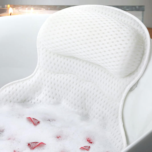 Almohada de baño, almohadas de baño de lujo para soporte de cuello...