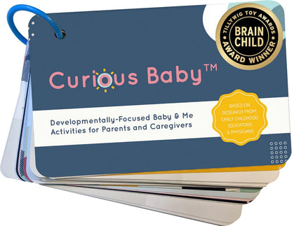 Curious Baby™ Más de 40 actividades galardonadas para Baby & Me (0-12 meses) | Ideas creativas de juego centradas en el desarrollo y estimulantes para bebé y yo | Incluye tarjetas de alto contraste en