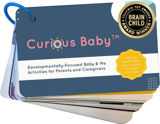 Curious Baby™ Más de 40 actividades galardonadas para Baby & Me (0-12 meses) | Ideas creativas de juego centradas en el desarrollo y estimulantes para bebé y yo | Incluye tarjetas de alto contraste en