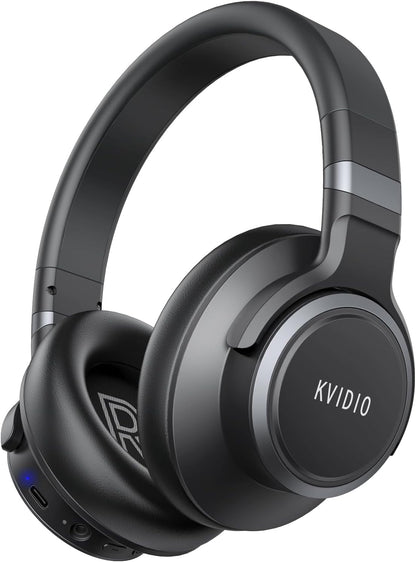KVIDIO Auriculares con cancelación activa de ruido, 70 horas de rep...