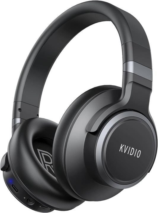 KVIDIO Auriculares con cancelación activa de ruido, 70 horas de rep...