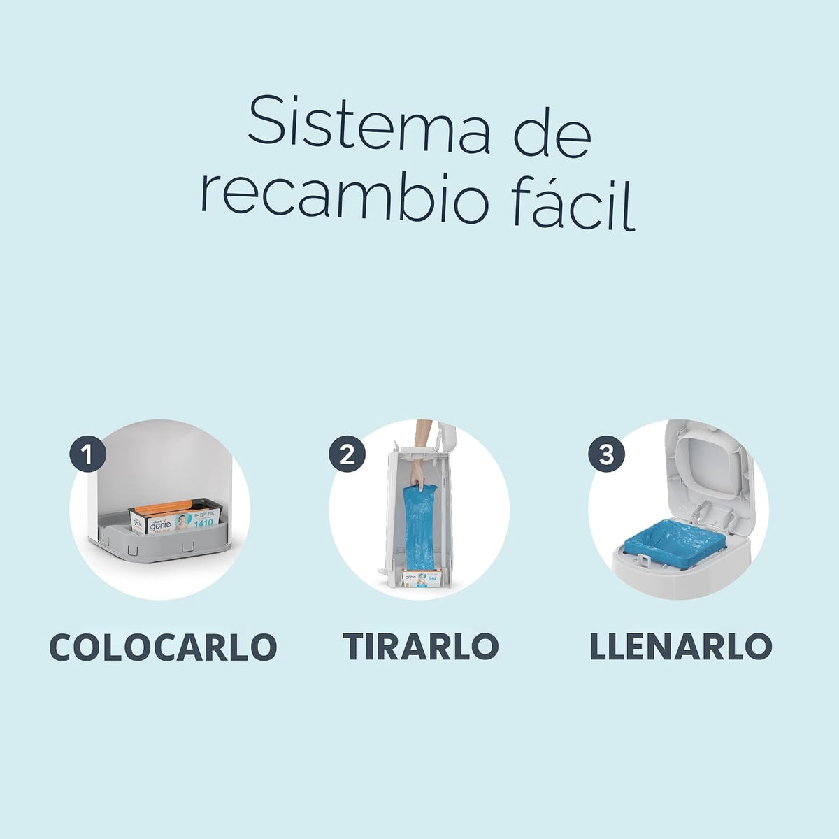 Diaper Genie Easy Roll Refill | 30 bolsas PerRefill | Capacidad par...