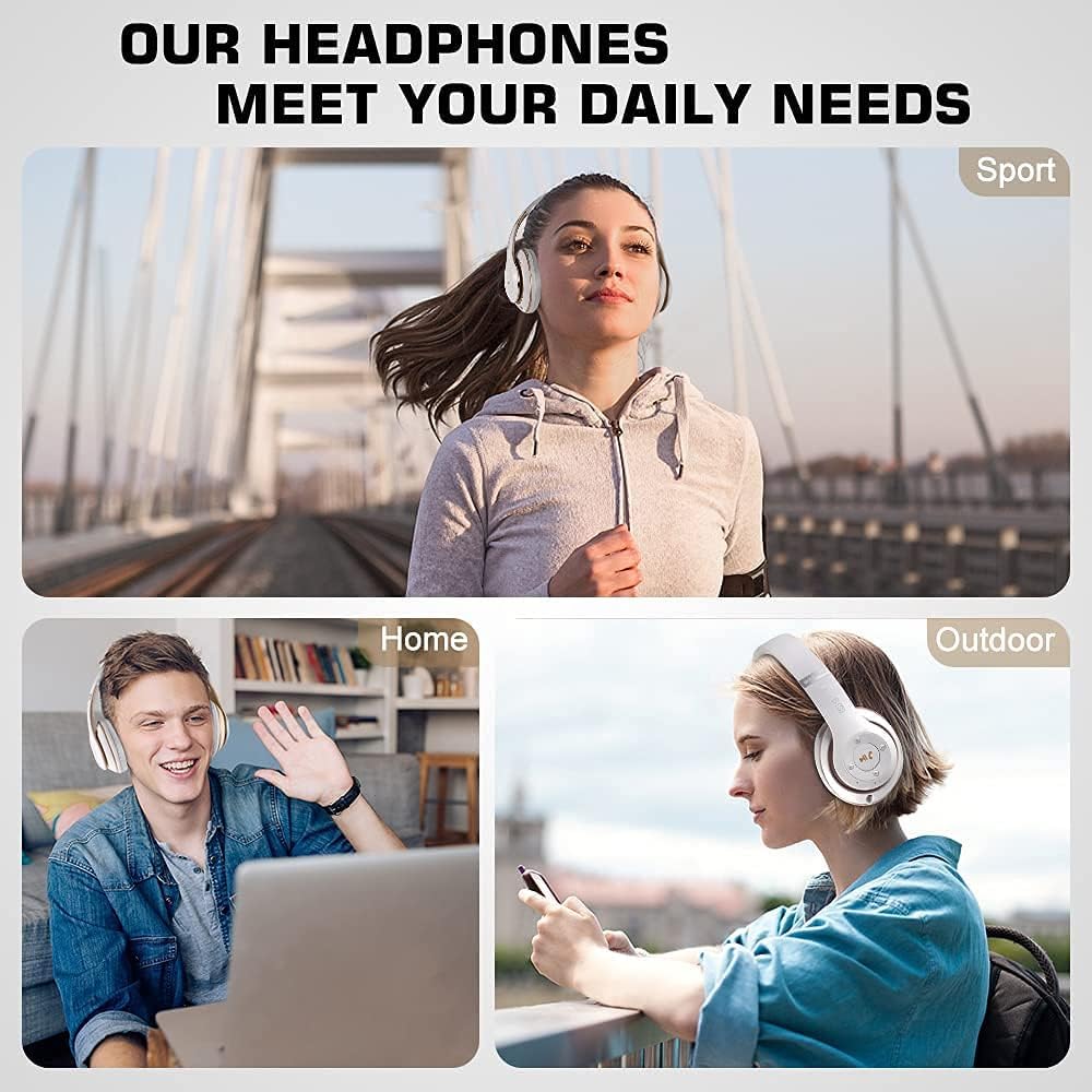 Audífonos inalámbricos Bluetooth 6S sobre la oreja, estéreo de alta...