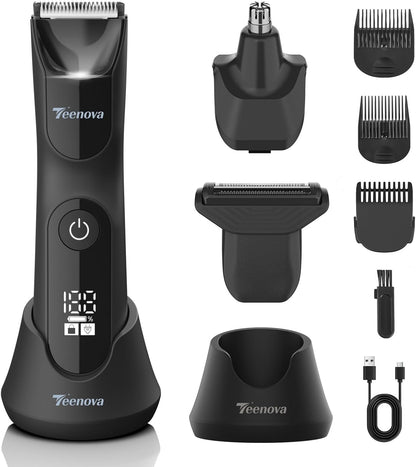 TEENOVA Manscape - Recortadora de vello corporal para hombres, reco...