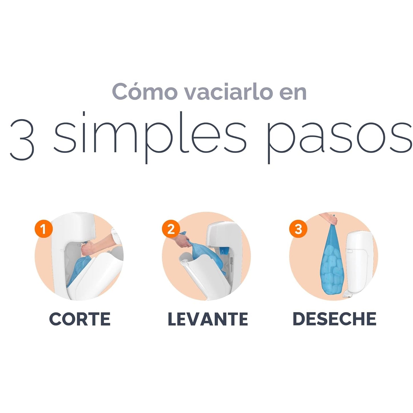 Cubeta contenedora pañales sucios con tecnología antiolor Playtex,...
