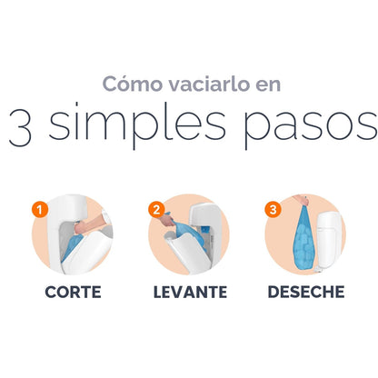 Cubeta contenedora pañales sucios con tecnología antiolor Playtex,...