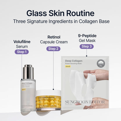 SUNGBOON EDITOR Suero Rellenador de Arrugas de Colágeno Profundo | Volufiline + Colágeno + Niacinamida | Reafirmante, Cuidado de Arrugas, Elasticidad de la Piel | Regalitos para Medias Navideñas para