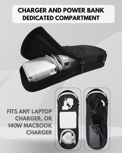 SIDE BY SIDE Electronics Organizer Travel Case for Cables, Charger,...