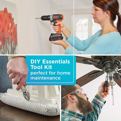 beyond by BLACK+DECKER Kit de herramientas para el hogar con taladr...