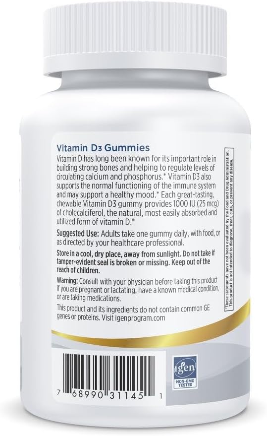 Nordic Naturals Gomitas Pro Vitamina D3, bayas silvestres, 60 gomit...