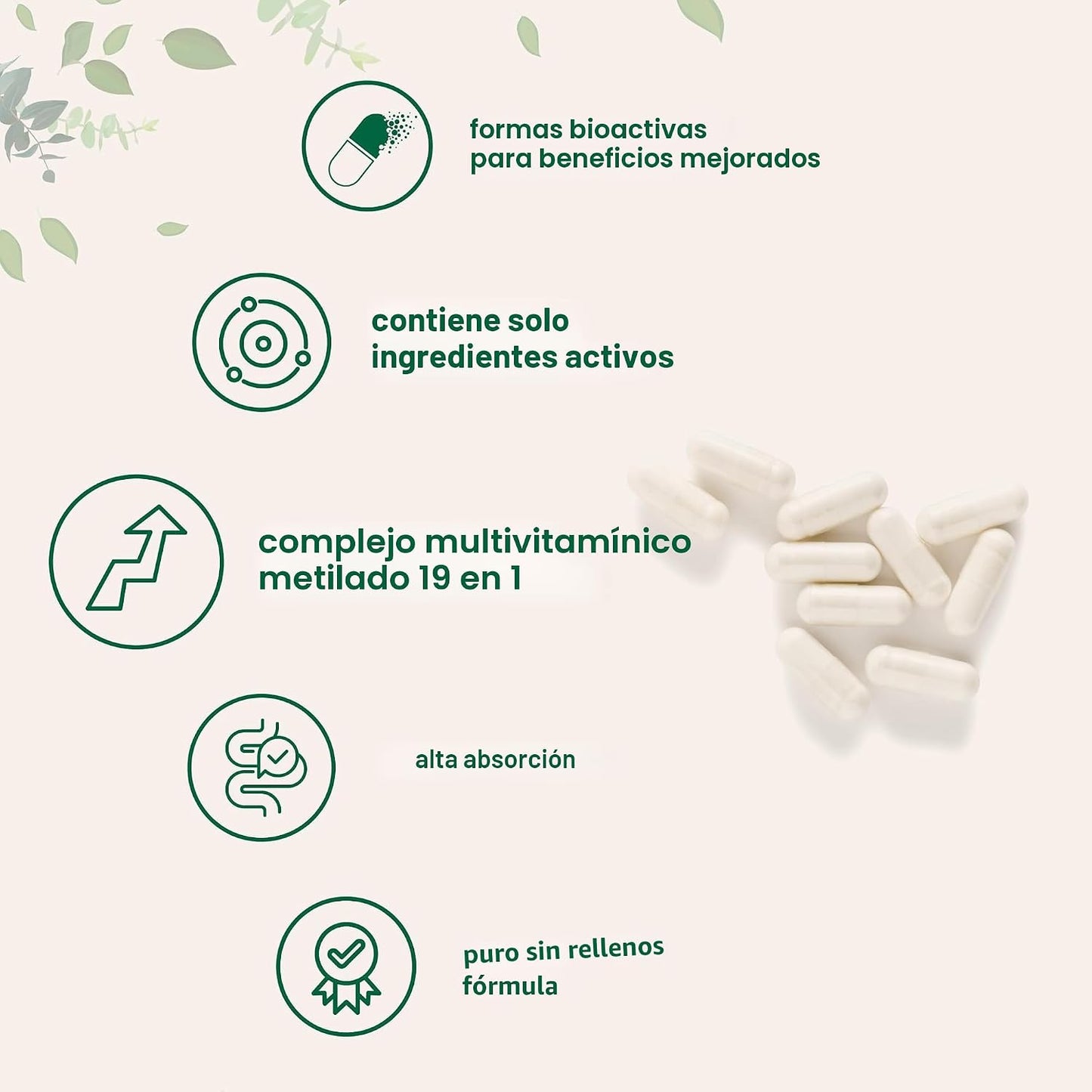 Micro Ingredients Multivitamínico metilado puro, 240 cápsulas | Fór...