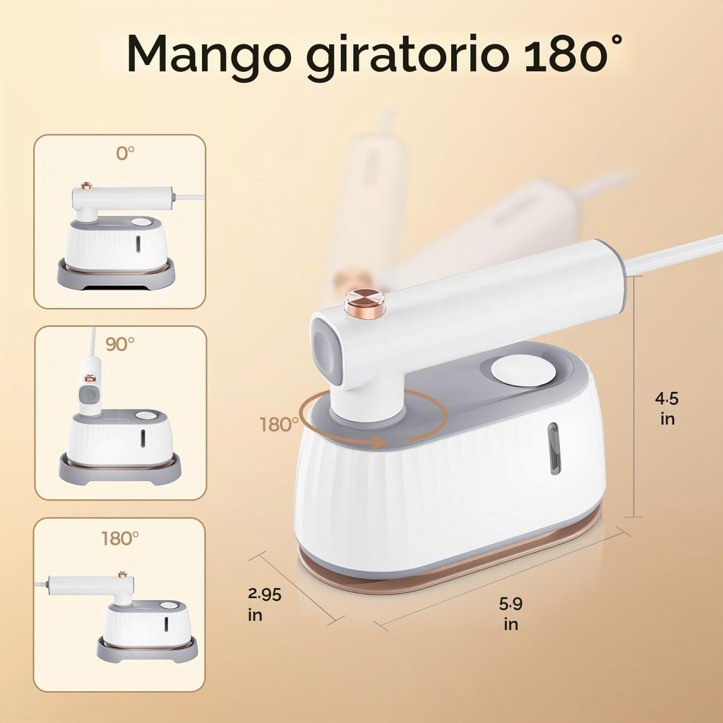 EICORA Vaporizador de mano para ropa, vaporizador 2 en 1 y plancha...