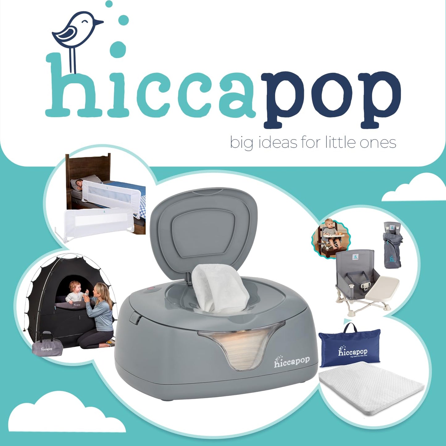 Hiccapop Calentador de Toallitas Húmedas para Bebés y Dispensador d...