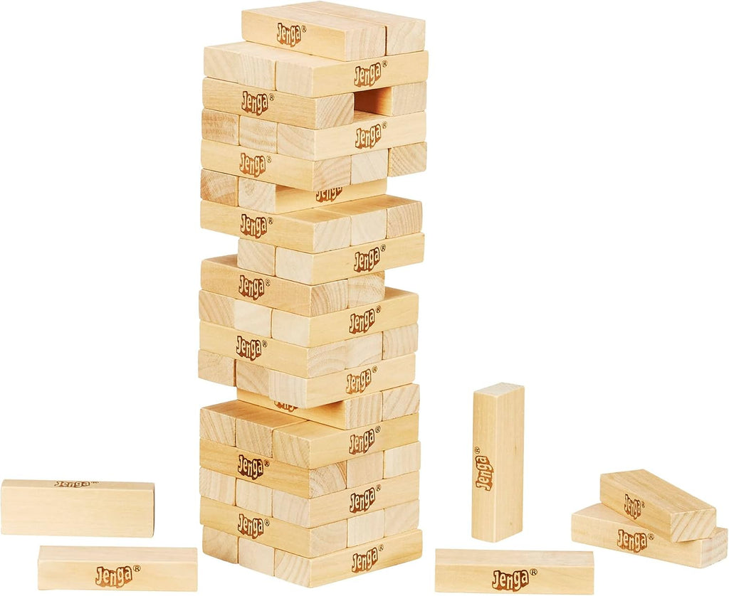 Hasbro Gaming Jenga - Juego de torre tambaleante de bloques de made...