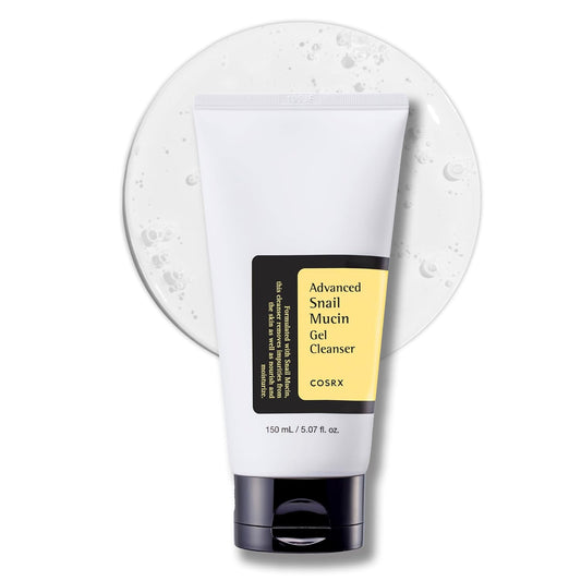 COSRX Advanced Snail Mucin Gel Cleanser, 5.07 fl oz / 5.1 fl oz, rico gel de limpieza profunda diaria para piel seca y sensible, cuidado de la piel coreano, no probado en animales, sin parabenos