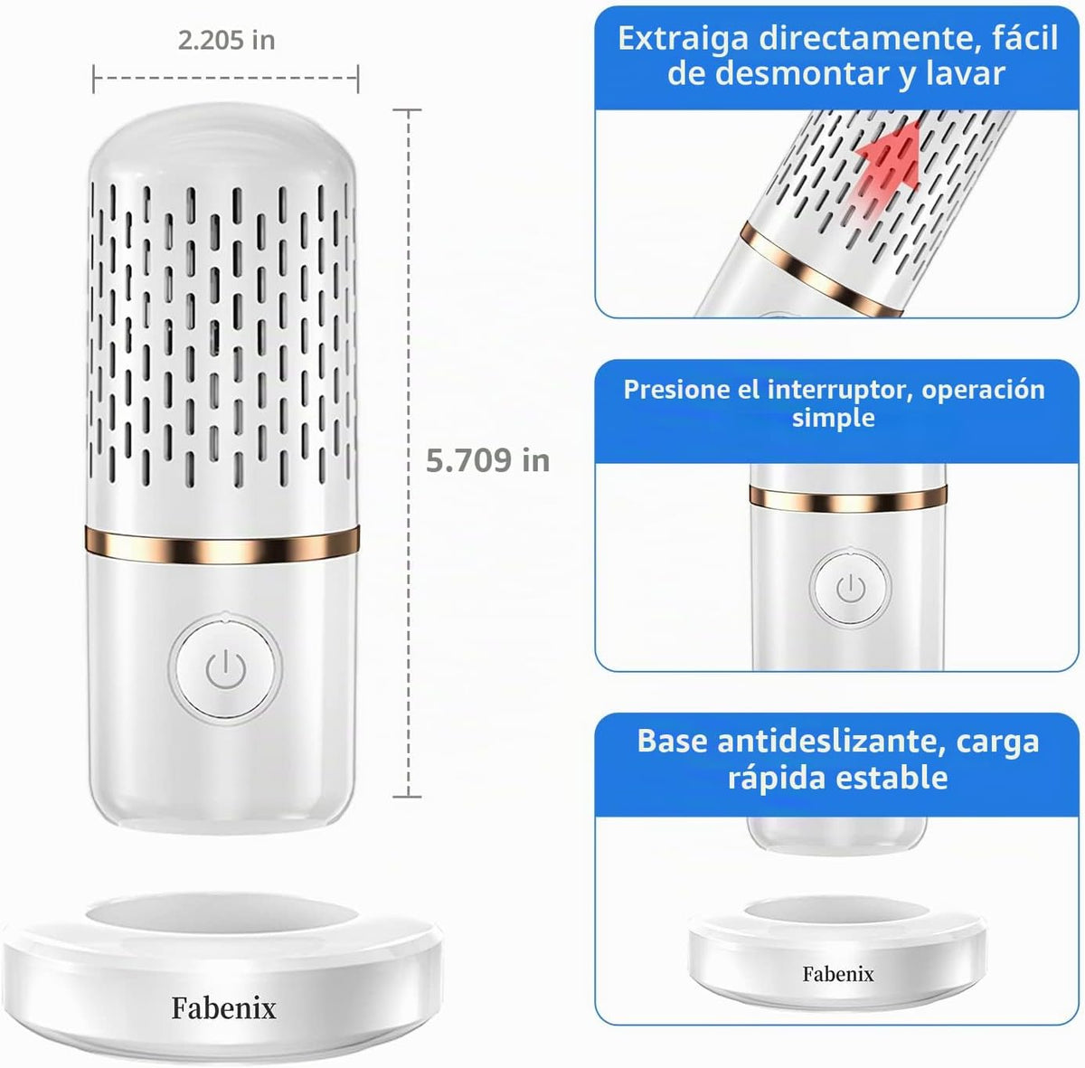 Fabenix Máquina de limpieza de frutas y verduras, purificador de al...