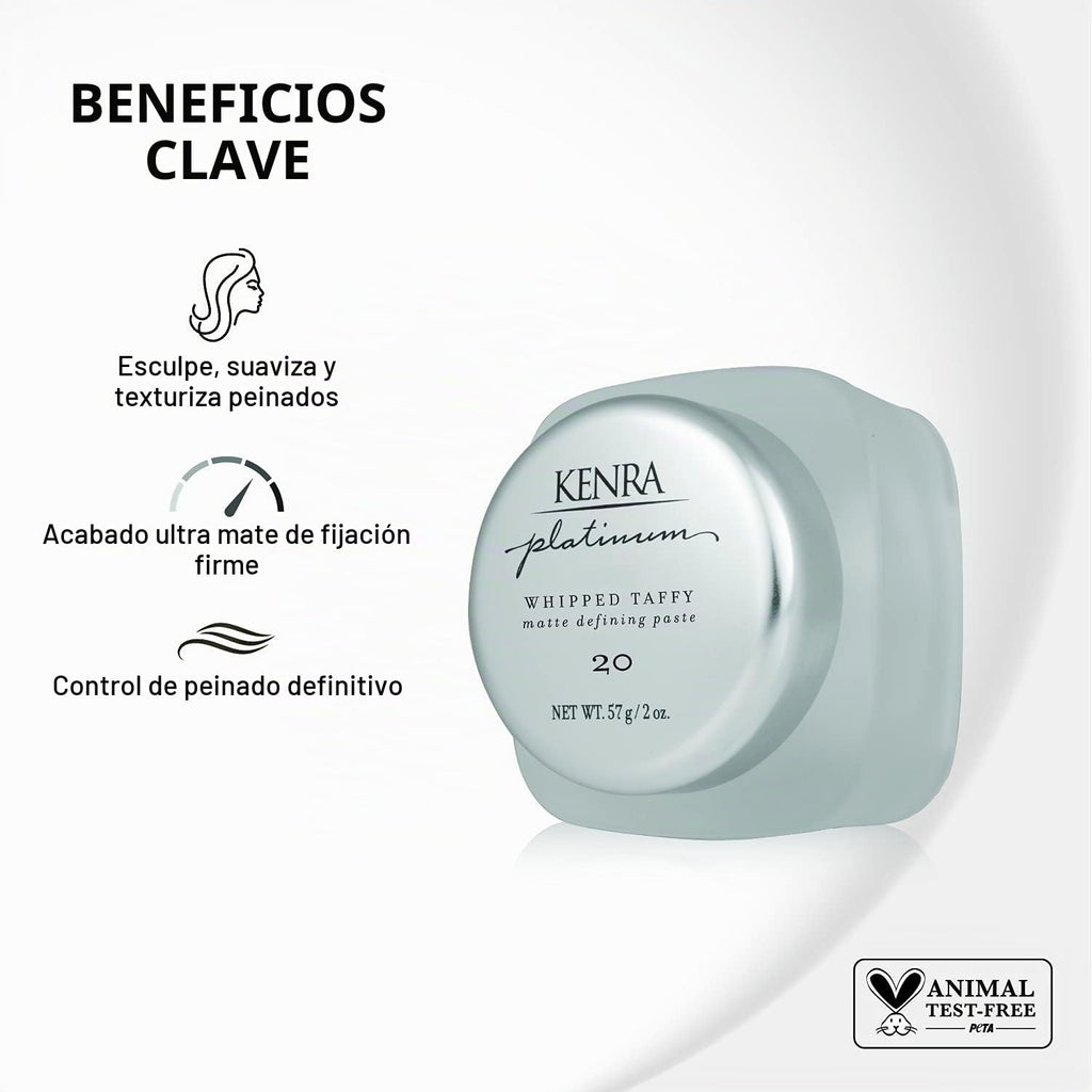 Kenra Platinum Whipped Taffy 20 | Pasta de definición mate | Ofrece...