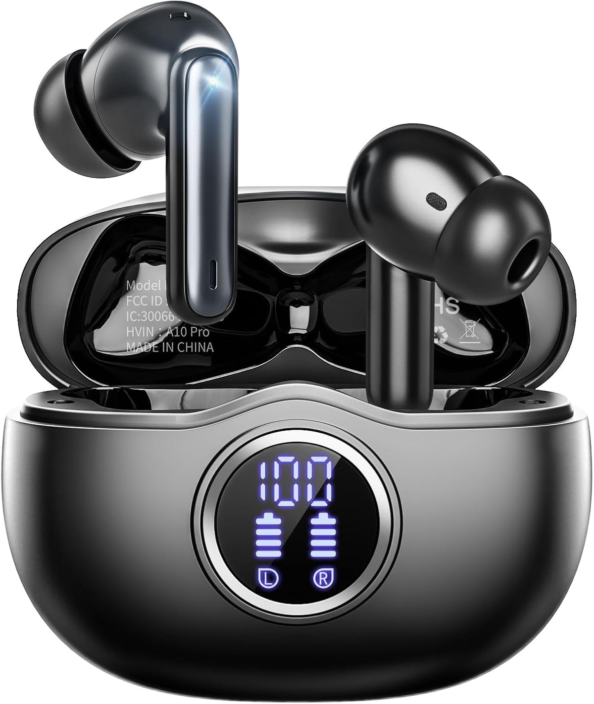 Fhumsh Auriculares inalámbricos, Bluetooth 5.3, estéreo de alta fid...