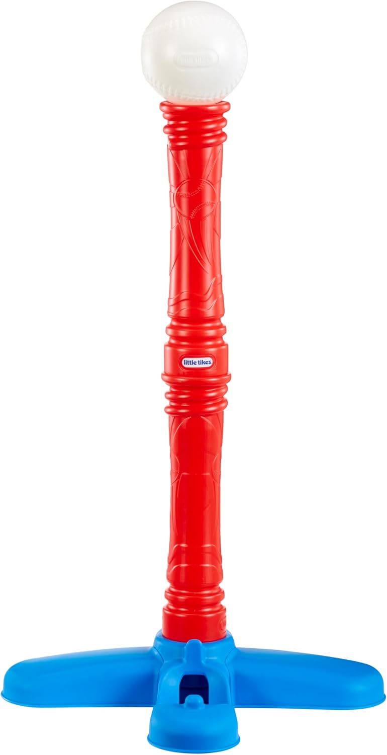 Little Tikes Juego de T-Ball, rojo, 5 bolas, para niños pequeños a...
