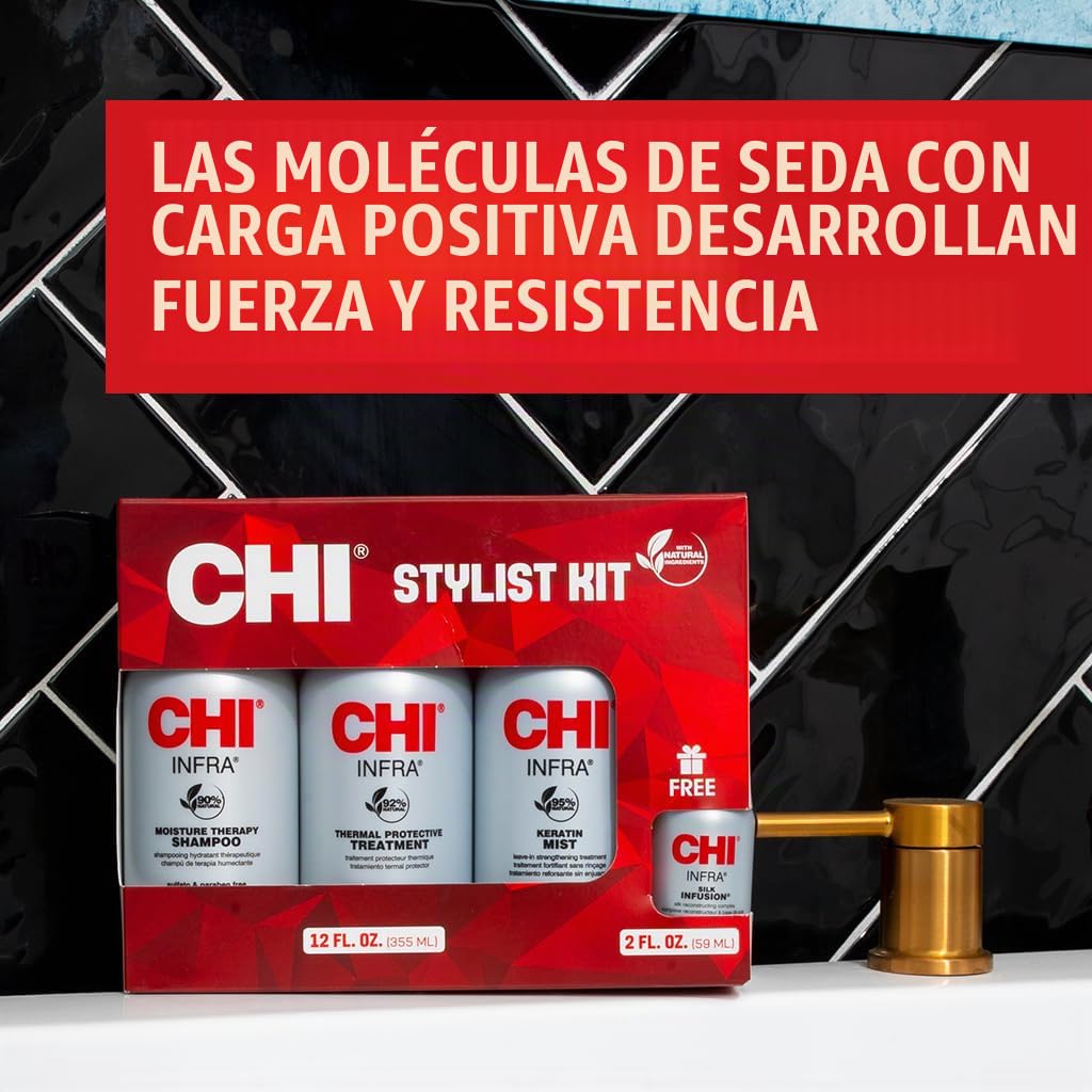 CHI Kit de estilista para el hogar, champú infrarrojo de 12 onzas,...
