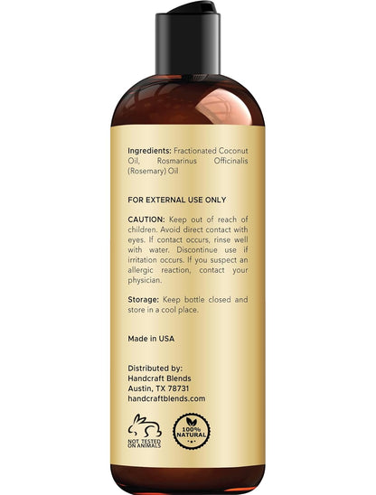 Handcraft Blends Aceite de Coco Fraccionado Infundido con Romero -...