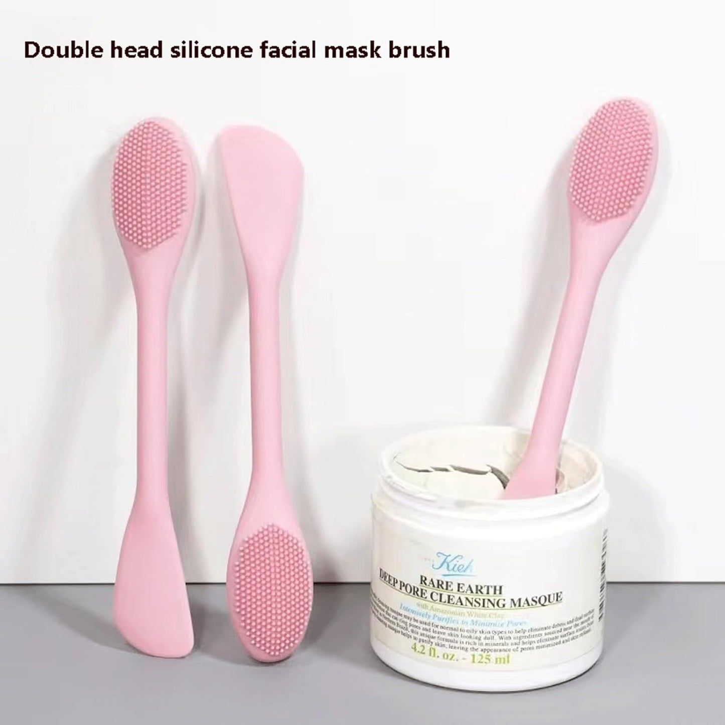 Cepillo facial de silicona, 2 en 1 herramienta de cepillo de limpie...