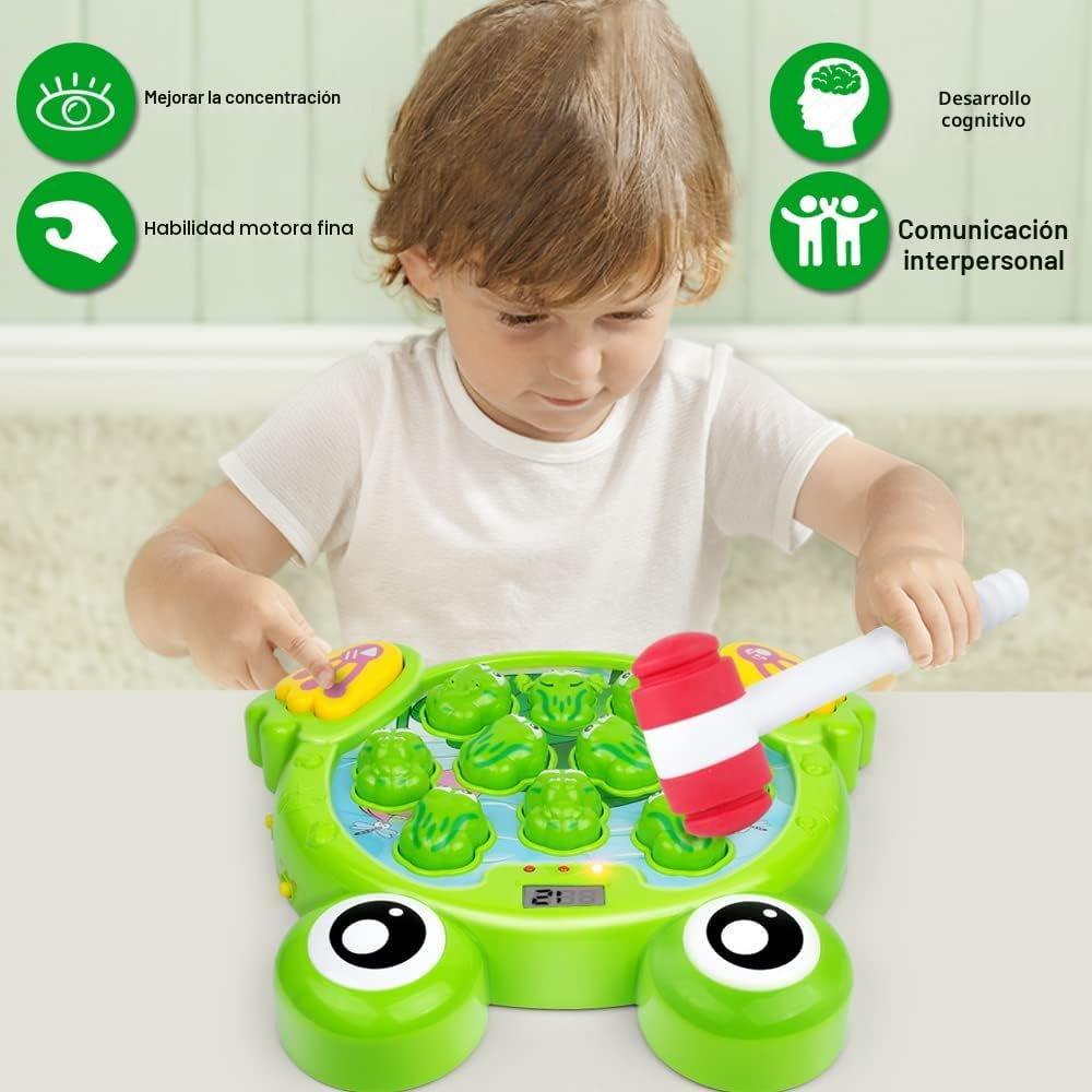 YEEBAY - Juego de aplasta a la rana con 2 martillos, juguete de apr...