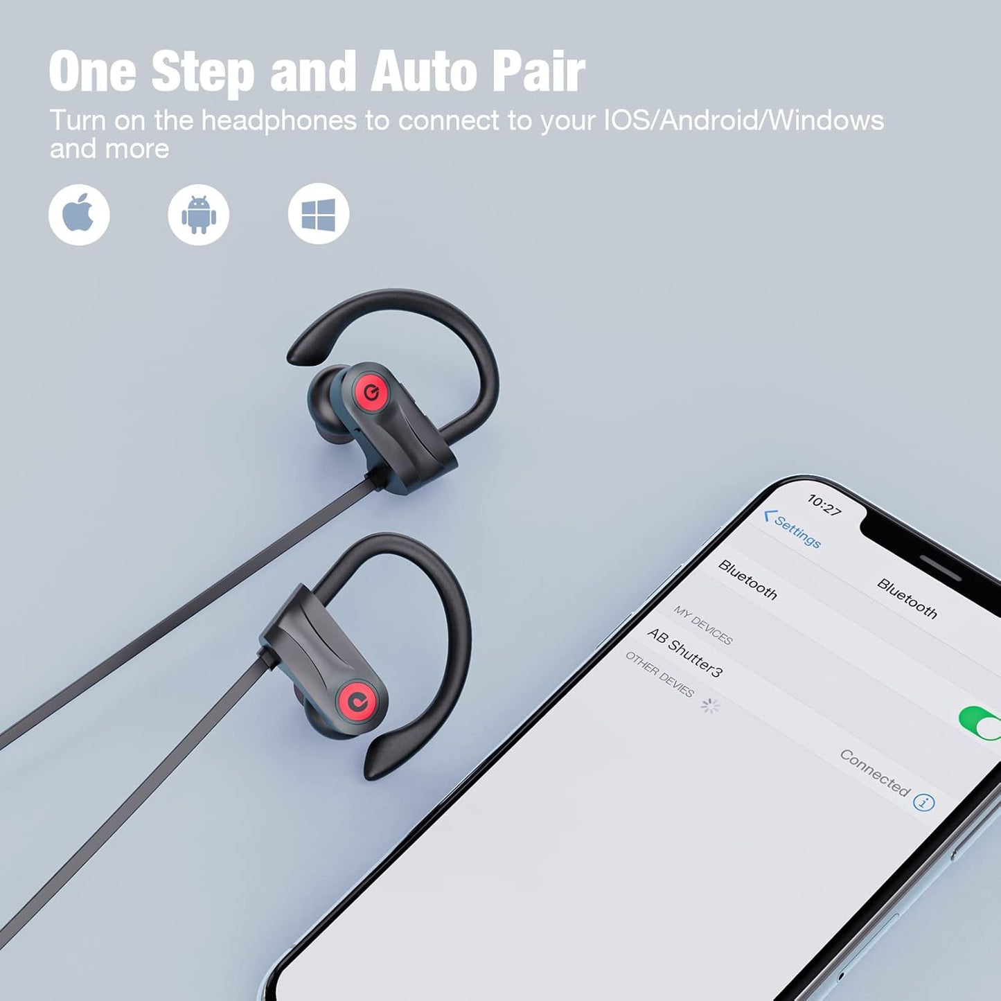 Auriculares Bluetooth Boean, auriculares inalámbricos con 16 horas...