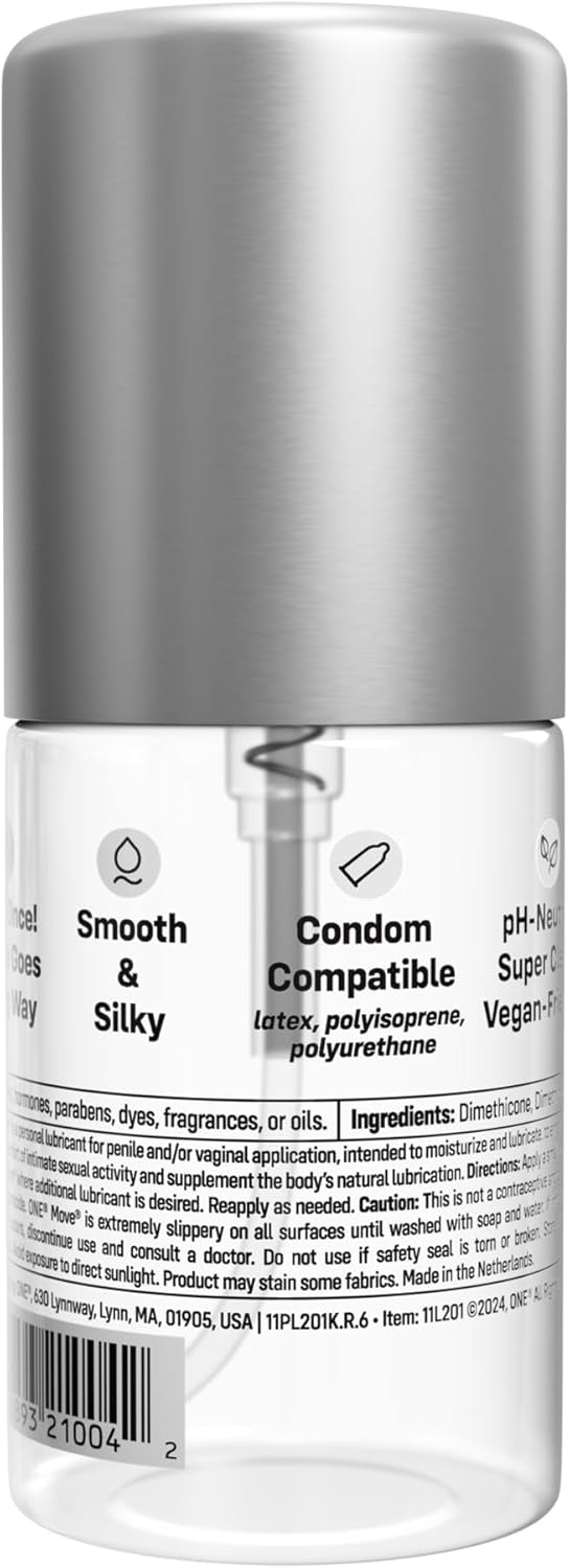 One Condones One Move Lubricante, 3.4 fl oz, paquete de 3