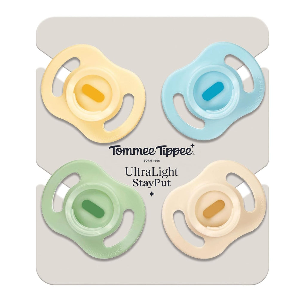 Tommee Tippee Chupete ultraligero StayPut, 0-6 meses, paquete de 4...