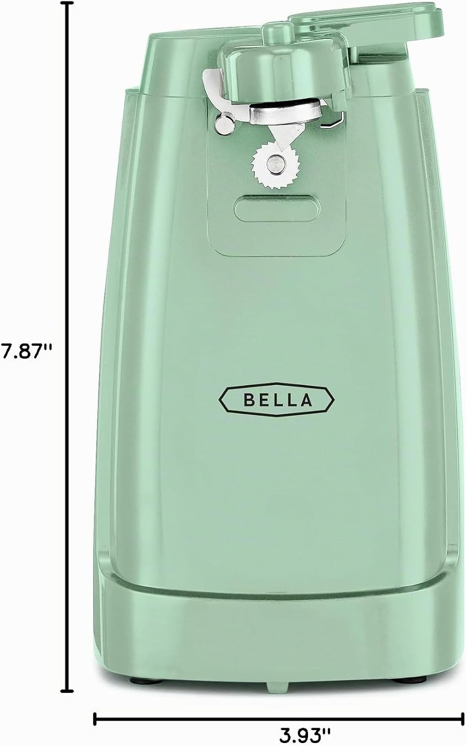 bella Abrelatas eléctrico y afilador de cuchillos, palanca de corte...