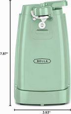 bella Abrelatas eléctrico y afilador de cuchillos, palanca de corte...