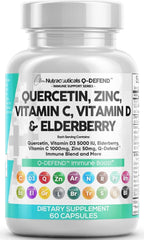 Suplemento de quercetina Q Defend con zinc, vitamina C, vitamina D,...
