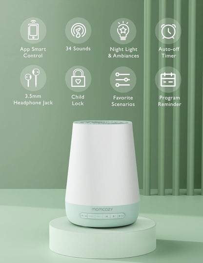 Máquina de Sonido para Bebés, Máquina de Ruido Blanco Momcozy para...