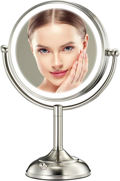 Espejo de maquillaje profesional grande de 8.5 pulgadas con luces m...