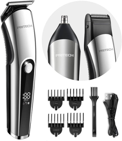 PRITECH Cortadora de Barba para Hombre, Kit de 3 en 1 de Cortadores...