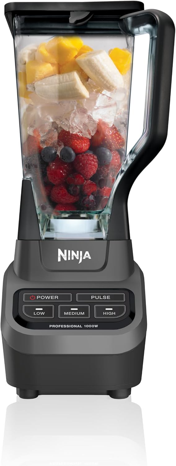 Licuadora profesional Ninja BL610, Negro | Las cuchillas triturador...