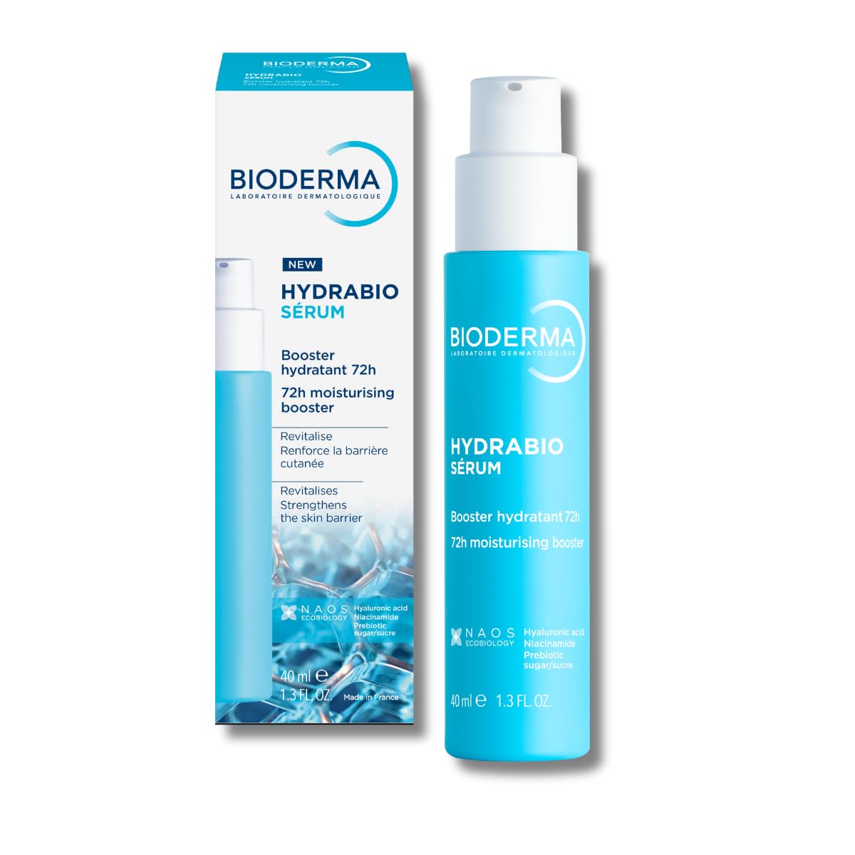 Bioderma - Suero de hidratación - Hydrabio - Potenciador de hidratación - Sensación hidratante - Suero hidratante facial para pieles sensibles deshidratadas
