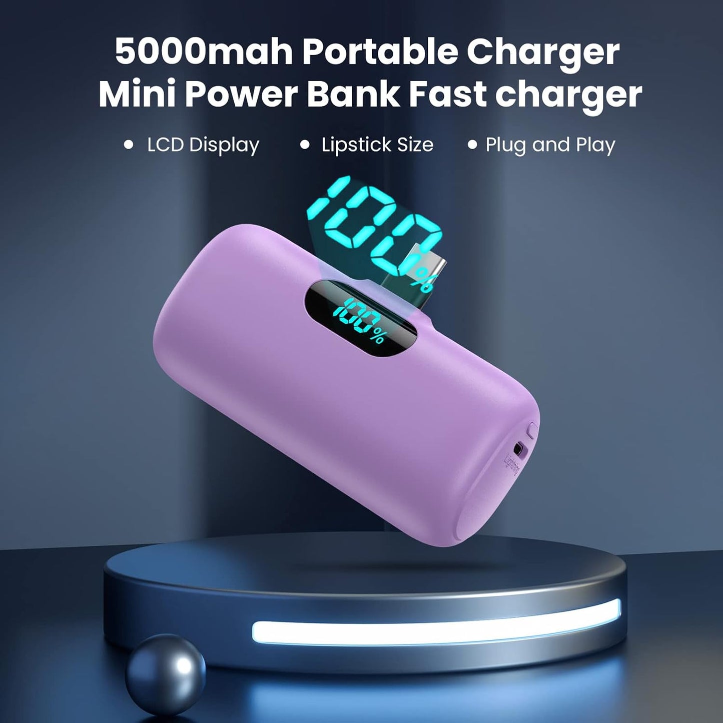 Paquete de 2 cargadores portátiles pequeños para iPhone 17\/16\/15...