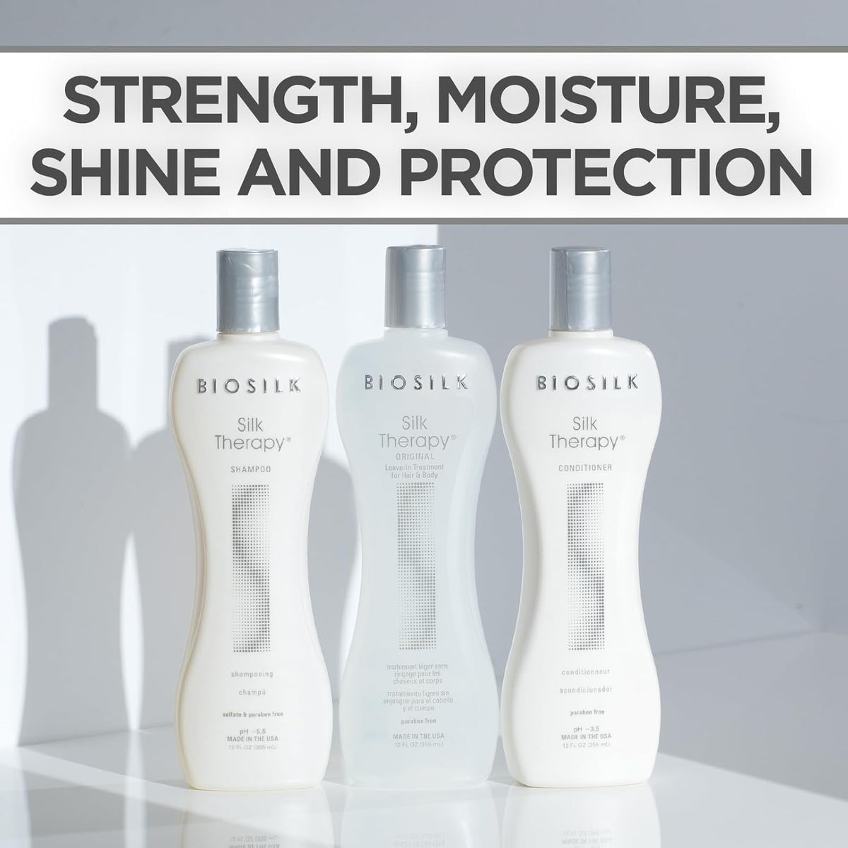BioSilk Kit de Champú, Acondicionador y Suero de Terapia de Seda de...