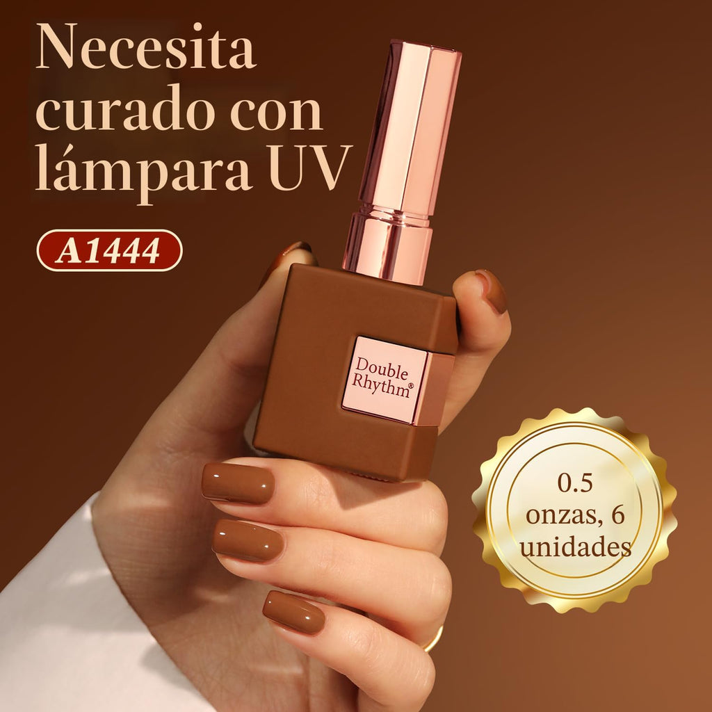 Double Rhythm - Juego de esmalte de uñas en gel de 6 piezas, 15 ml,...
