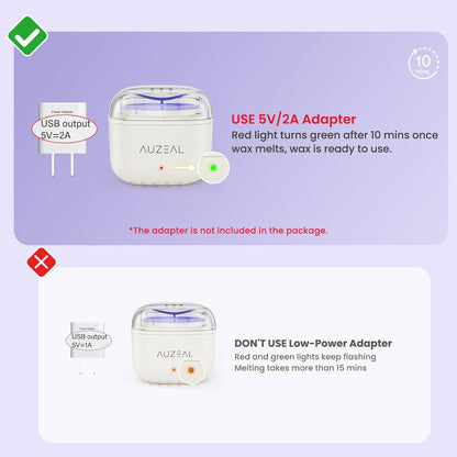 AUZEAL Mini kit de cera facial para mujer, kit de depilación facial...