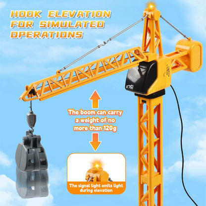 Juguete de grúa torre de construcción RC de 28 pulgadas para niños,...
