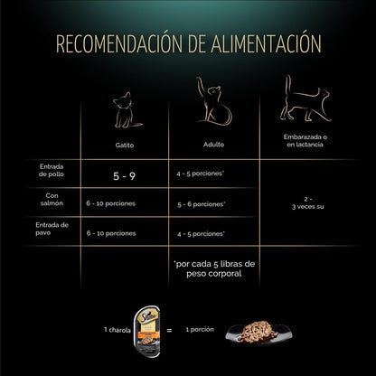 SHEBA Perfect Portions - Bandejas de comida húmeda en salsa para ga...